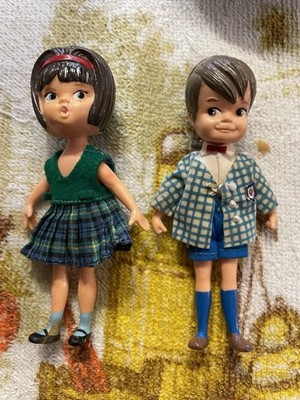 Vintage Hasbro Dolly Darlings Susie And John Lot of 2 1965