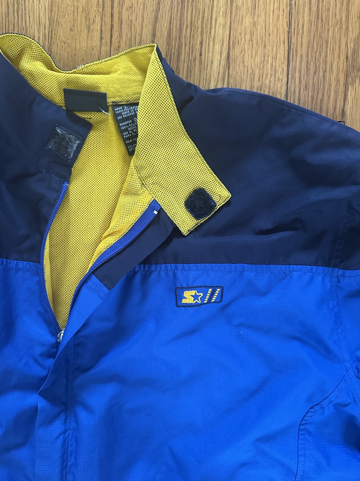 VTG Starter Windbreaker Jacket Men's LG Color Blocking 90s Y2K READ DESCRIPTION