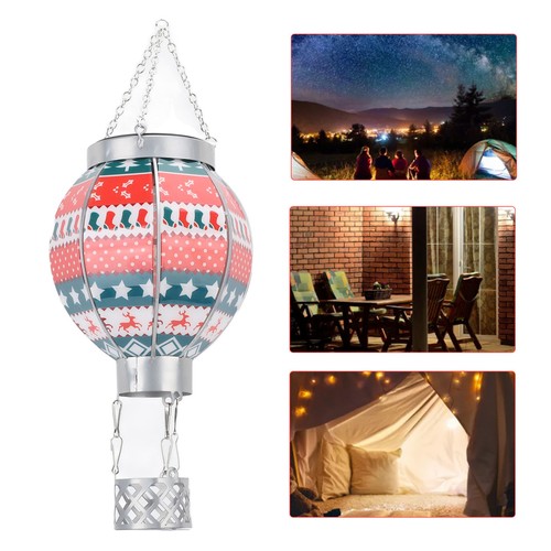 Outdoor Solar Lights Christmas Hot Air Balloon Hanging Automatic Solar Lamp For - Picture 7 of 22