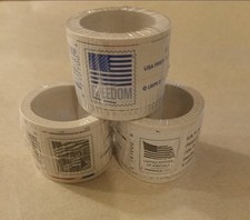 3 Rolls of 100 Forever Stamps USPS Postage--From Estate Auction