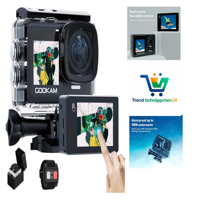 Gookam GO7 4K Dualscreen Unterwasserkamera 40m 2.4G