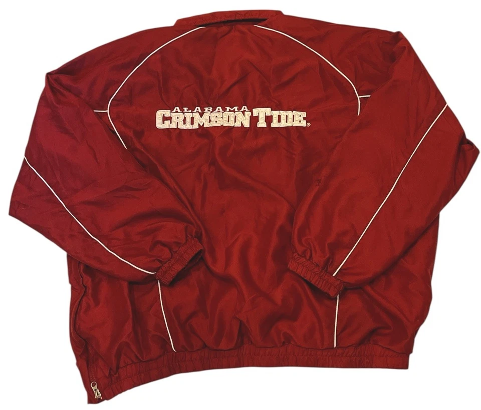 Chaqueta Alabama Crimson Tide Hombres XXL Bordada Forrada 1/4 Cremallera Ligera Logo Foto 2 de 4