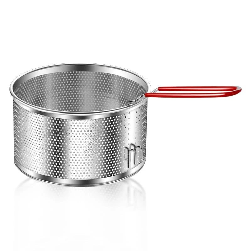 Stainless Steel Colander, Micro-Perforated Metal Pasta Strainer with Hook & R...