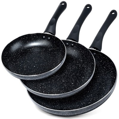BLACK LINE Granit-Bratpfannenset, 3-teilig, 20/24/28 cm