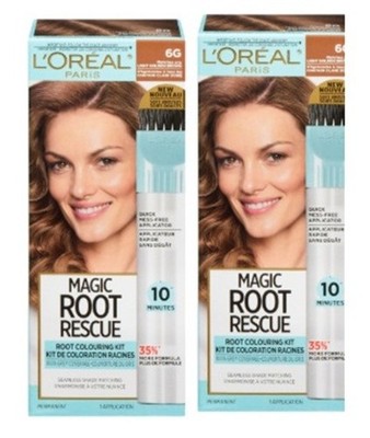 2 of LOreal Magic Root Rescue 10 Min Root Coloring Kit 6G Light Golden Brown