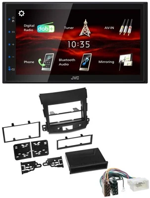 JVC USB Bluetooth MP3 DAB 2DIN Autoradio für Citroen C-Crosser Mitsubishi Outlan - Bild 1 von 4