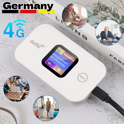 MARKENLOS 4G/5G LTE Tragbare Mobiler Wireless WLAN Router Hotspot WiFi Modem SIM Karte DE