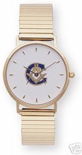 Masonic Square Compasses Watch Gold 9052-9BL