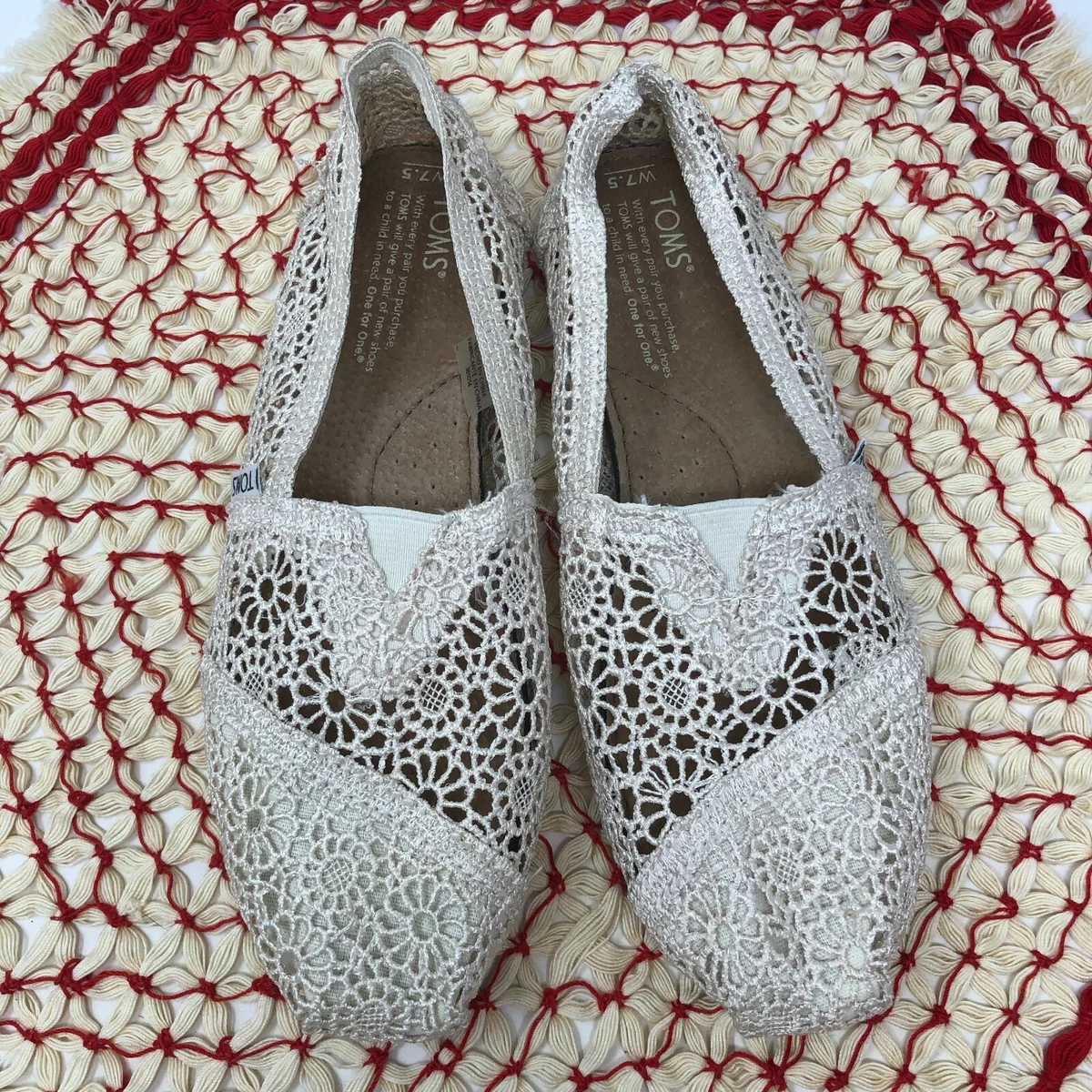 Cream lace toms clearance