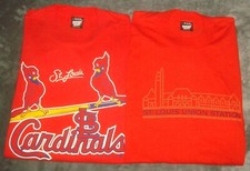 VTG 80s ST LOUIS CARDINALS T SHIRT XL RED MLB BASEBALL SINGLE STITCH NOS 5050