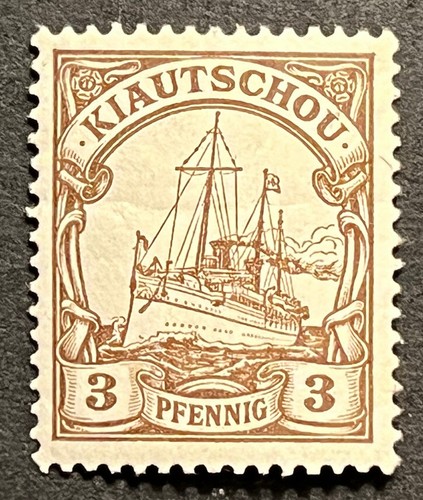 Travelstamps: Germany Kiautschou Stamps 3pf, Kaiser’s Yacht Mint OG H UNWMK - Picture 2 of 5