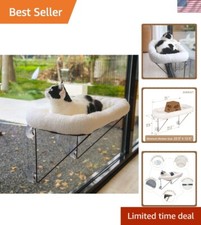 Easy Assembly Cat Window Perch with Sunbathing Spot and Free Replacements