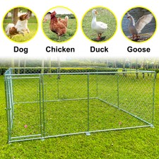 10x10 ft Outdoor Metal Dog Run Cage Animal Kennel Pet House Fence Playpen