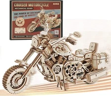 ROKR 3D Wooden Puzzle Mechanical Gear Cruiser Motorcycle Car Model Kit Teen Gift