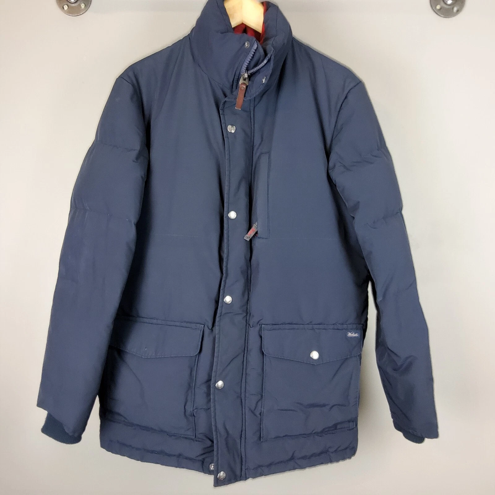 Woolrich Langhorne Men's Puffer Jacket Size Medium Deep Navy 550 Fill 16106