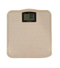 ILA Talking Digital LCD Bathroom Body Weight Weighing Scale, Lbs or Kg, White