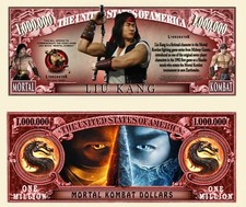 OUR LIU KANG (MORTAL KOMBAT) MILLION DOLLAR BILL (25 Bills)