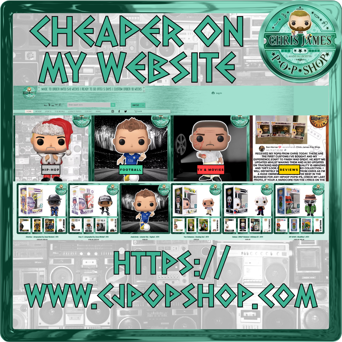 Eminem | Funko Pop | Figure | Hand-Painted | CJPS | 8 Mile | MTO