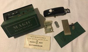 Vintage Magic Key Buttonholder With Booklet - Sewing Machine GREIST MFL. CO. USA