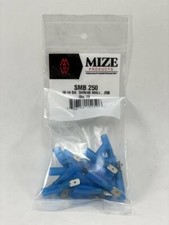 Mize 25 Pc Blue Size 16-14 GA Uninsulated Heat Shrink Male Spade Plug .250