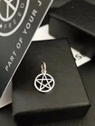 925 Silver Tiny Pentacle Pentagram Witch Pagan Wicca Charm Pendant + Gift Box