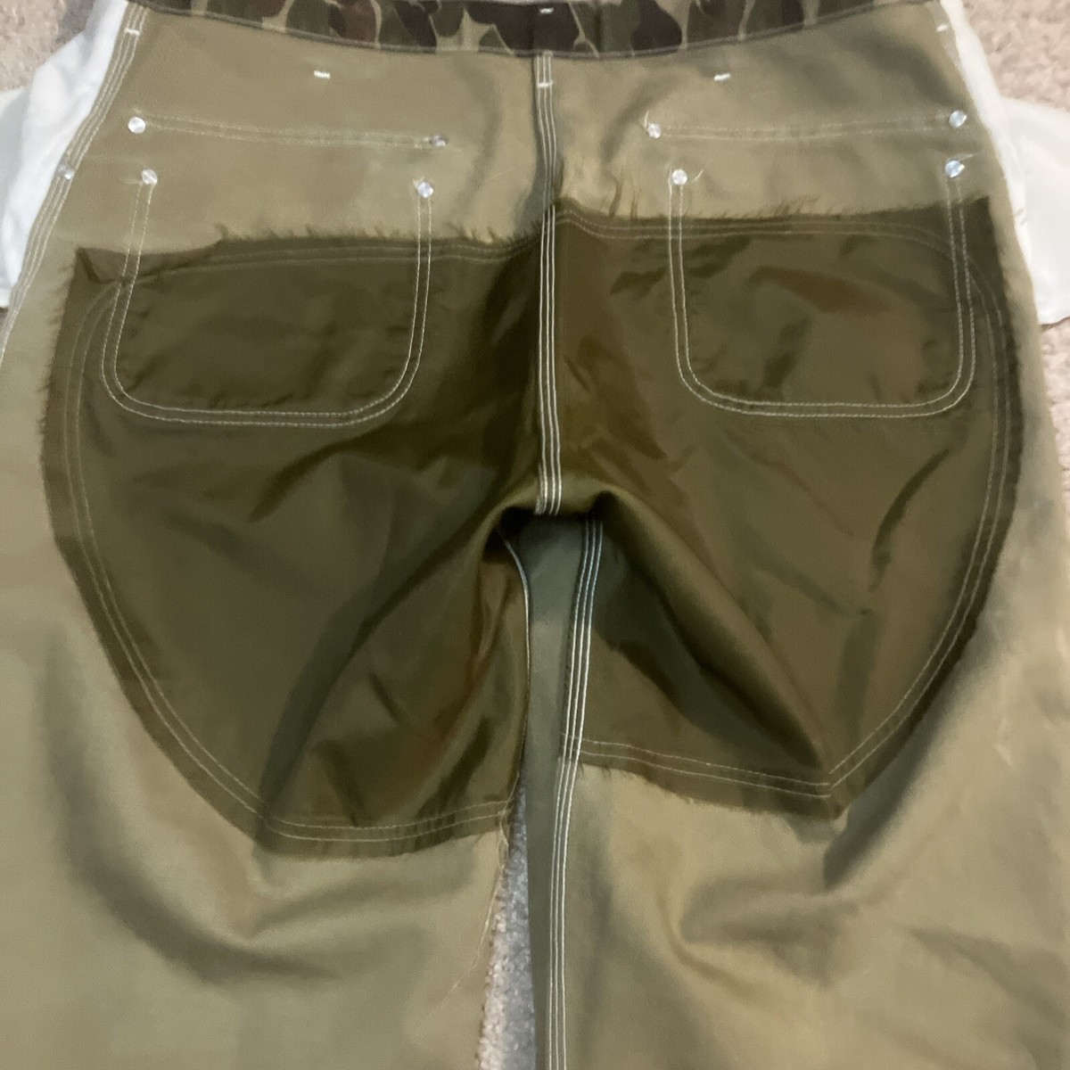 Vintage Carhartt Duck Camo Canvas Hunting Pants USA Size 40 x 29.5