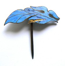Qing Dynasty Kingfisher Feather Hair Pin Antique VINTAGE Blue Tian-tsui