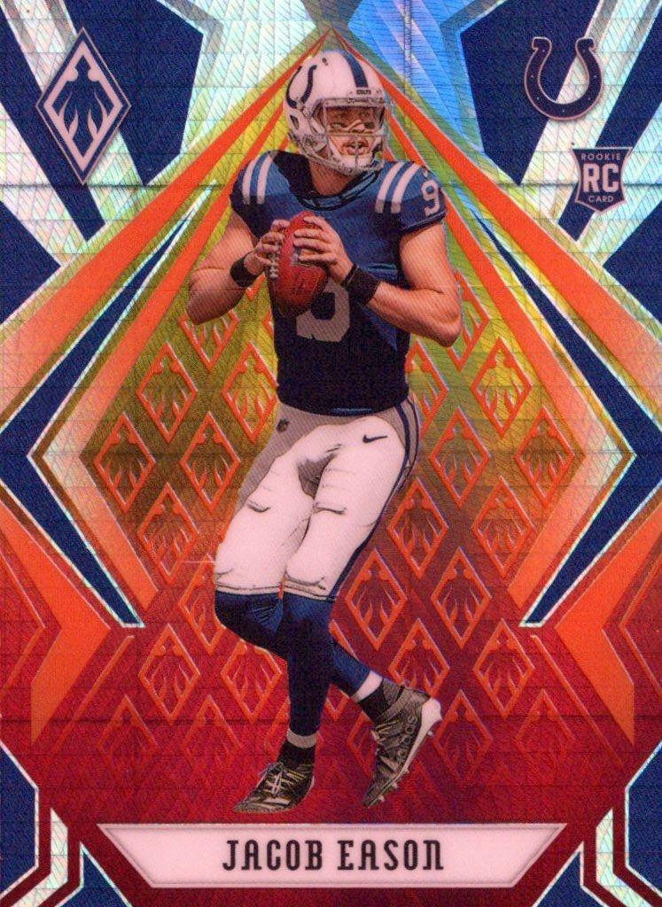 2020 Panini Phoenix Fire Burst # 116 Jacob Eason RC Indianapolis Colts