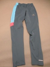 ADIDAS AEROREADY Size XS Women Gray Stretch Waist Pocket Running Track Pants 071