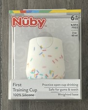 Nuby Baby's First Open Training Cup 2 Oz 100 Silicone - BPA Free