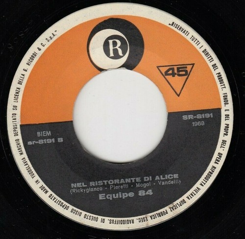 EQUIPE 84 UN ANNO / NEL RISTORANTE DI ALICE 1968 RECORD YUGOSLAVIA 7" PS - Picture 4 of 4