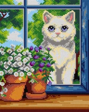 Orchidea Gobelin canvas for halfstitch without yarn White Cat 3518H