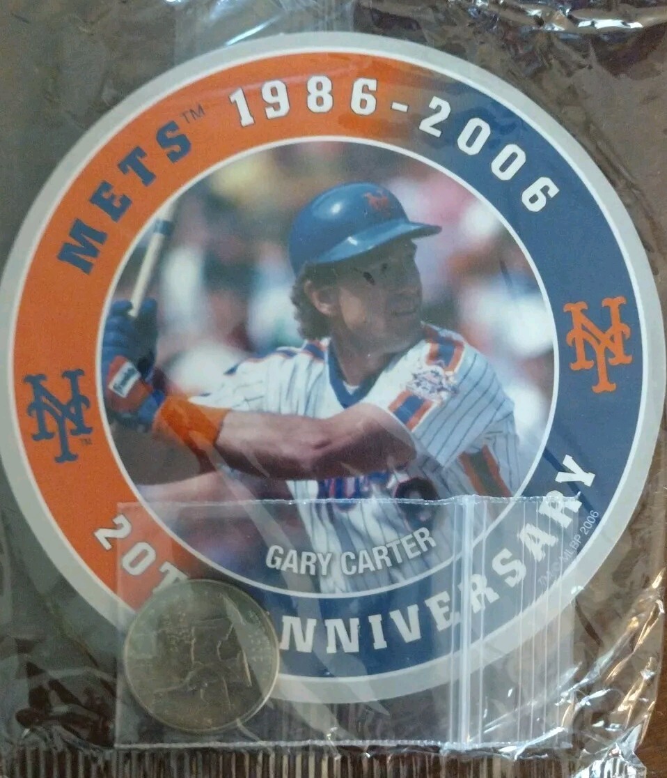NY Mets 1986 World Series Tribute монета - Гэри Картер - новый в печати