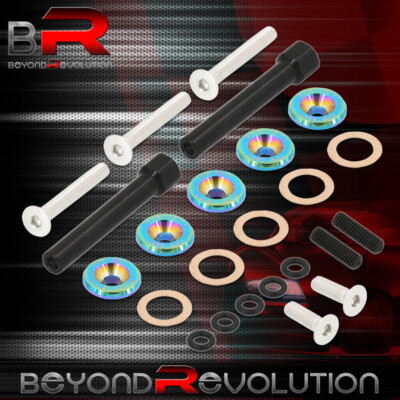 For D15 D16 D-Series JDM Valve Cover Washer Seal Bolt Nut Kit Aluminum Neochrome