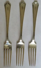 Fairfax By Durgin Sterling Silver Set of 3 Dinner Forks 7 7/8" Fork Best Price $
