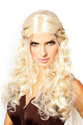 Dragon Princess Wig Platinum Blonde Synthetic Hair Character Costume