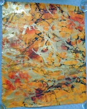 Unique Original Art Handmade Paper / Never Framed 29" x 24" Marbled