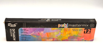 RICH MASTERMIX Acrylfarben Set 12 Farben 60 ml Wasserbasiert