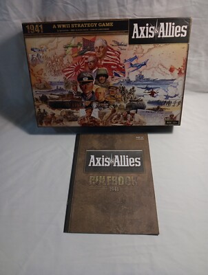 Axis & Allies 1941 Board Game ONLY BOX & RULE BOOK