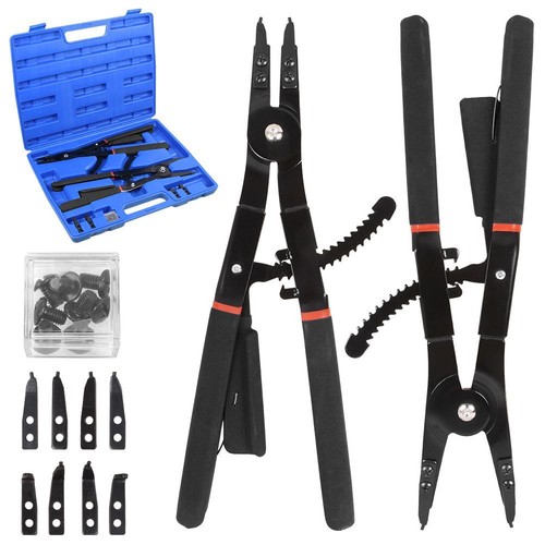 Large Circlip Snap Ring Pliers Set Heavy Duty Retaining Ring Ratcheting