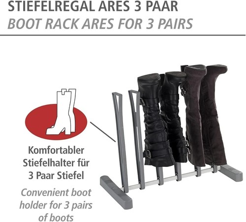 WENKO Stiefelregal Ares, Schuh-Regal für 3 Paar Stiefel, zur Platzsparenden Aufb - Bild 2 von 5