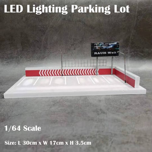 Diorama 1/64 Model Car LED Lighting Display Parking Lot Scenery Vehicle Garage