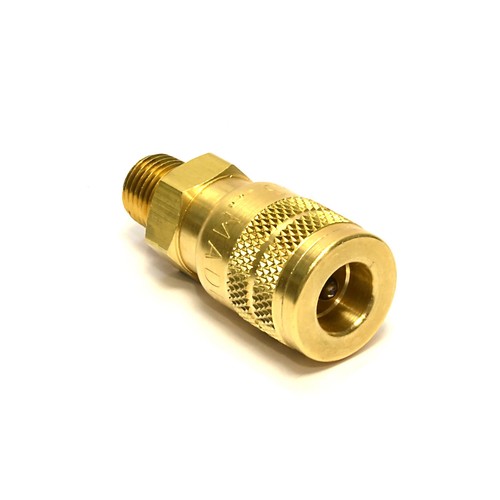 Foster raccordi connettore tubo aria accoppiatore rapido ottone solido 1/4 spina utensile NPT M - Foto 6 di 8