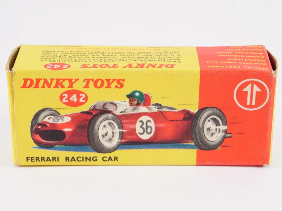 Dinky Toys GB N° 242 Ferrari Racing Car #36 Poco Uscita In Scatola 1/43 - Immagine 4 di 4