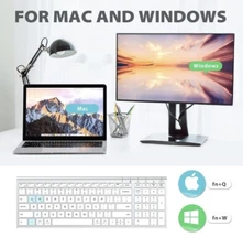 iClever GK03 Wireless Keyboard and Mouse Combo - 2.4G Portable Wireless Keyboard