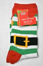 Socks Holiday Christmas Crew Women's New 