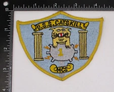 US NAVY SHIP USS CATSKILL MCS-1 PATCH Vietam War Vintage Japanese Made Used