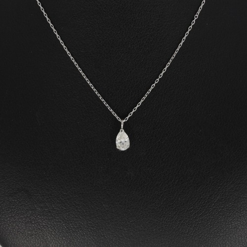 Sale! Wert 1900 € Diamant Anhänger mit Kette 750 18 Karat Weiß Gold