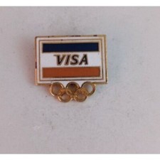 Vintage Visa USA Olympics Sponsor Lapel Hat Pin