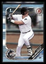 2019 Bowman Draft #BD-74 Peyton Burdick /499 Sky Blue Miami Marlins